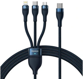 Baseus Flash Series Ⅱ One-For-Three Fast Charging Cable Type-C to M+L+C 100W - Saif Al Najmi Kw